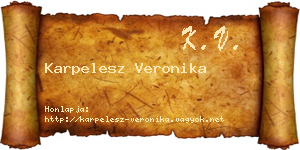 Karpelesz Veronika névjegykártya